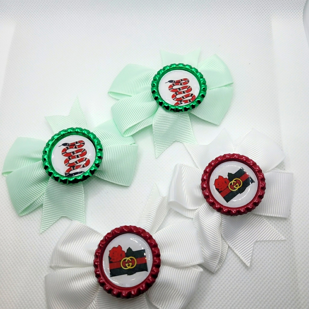 1 pair Designer inspired hair bows